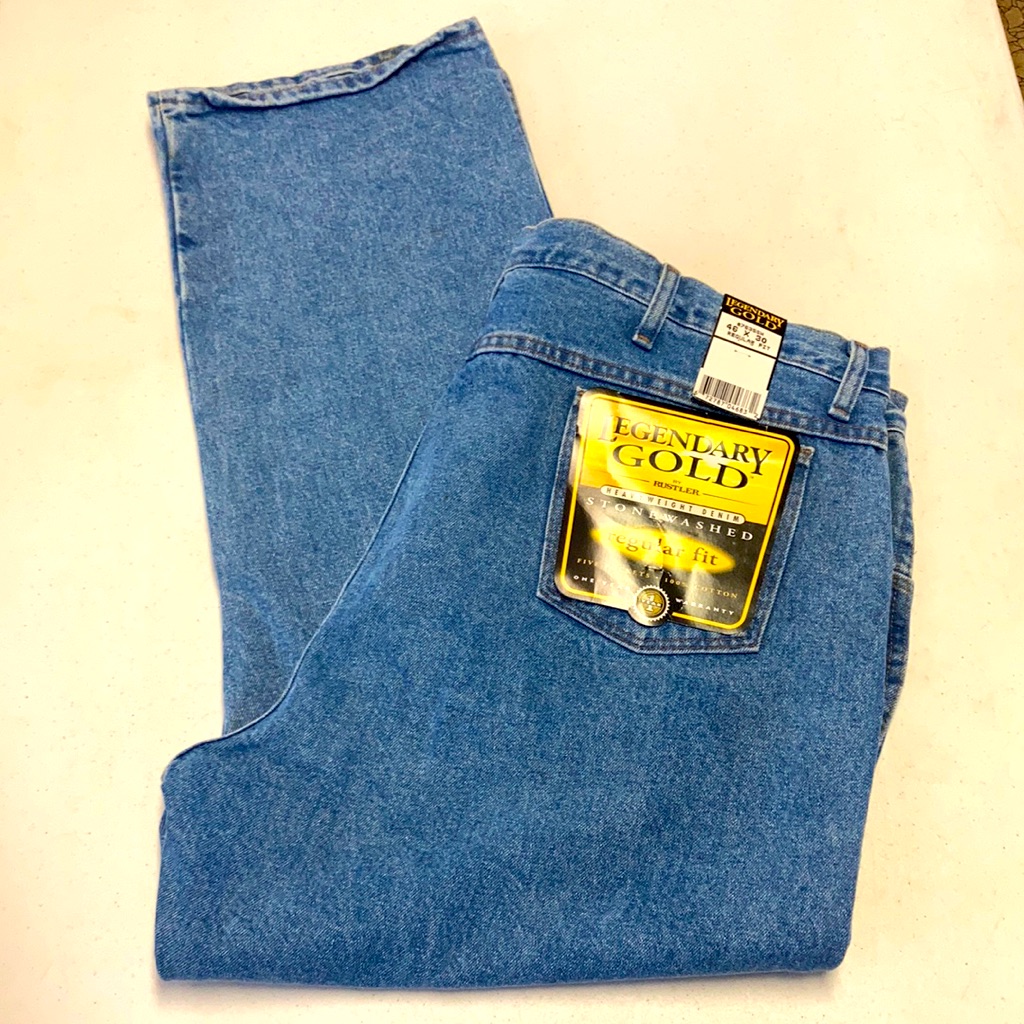 Nwt Legendary Gold By Rustler Heavy Weight Denim Jeans 46x30
